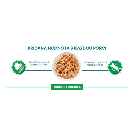 Purina One Indoor Mini filetky s tuniakom a zelenými fazuľkami v šťave 26 x 85 g