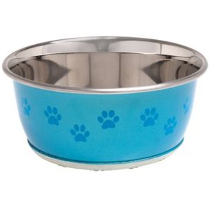 Flamingo Miska nerez Pes SELECTA modrá s labkami 15,5 cm 950ml