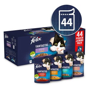 Felix Fantastic sáček Multipack kurča, hovädzie, losos, tuniak 44 x 85 g