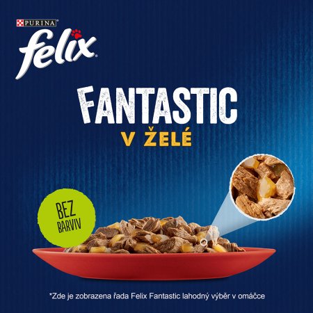Felix Fantastic sáček Multipack kurča, hovädzie, losos, tuniak 44 x 85 g