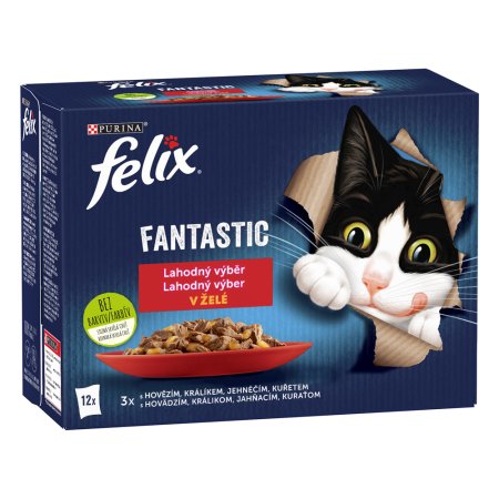 Felix Fantastic multipack kura/hovädzie/králik/jahňacie 12 x 85 g