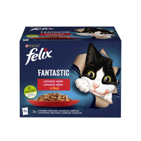 Felix Fantastic multipack kura/hovädzie/králik/jahňacie 12 x 85 g