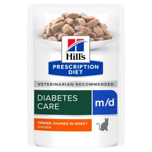 Hill’s Prescription Diet m/d Starostlivosť pri cukrovke vrecko pre mačky 12 x 85 g