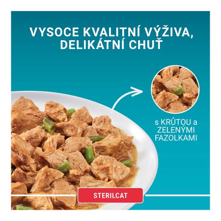 Purina One Multipack Sterilcat minifiletky s hovädzím/kurčaťom/lososom/morkou v šťave 40x85g