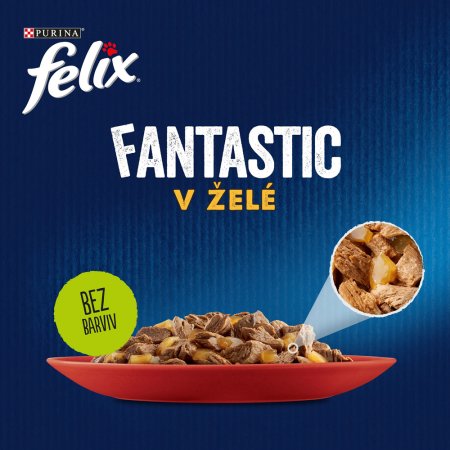 Felix Fantastic sáček Multipack hovädzie/ kurča/ tuniak/ losos 120 x 85 g