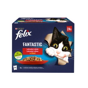 Felix Fantastic Multipack kurča/hovädzie/králik/jahňacie v želé 24 x 85 g