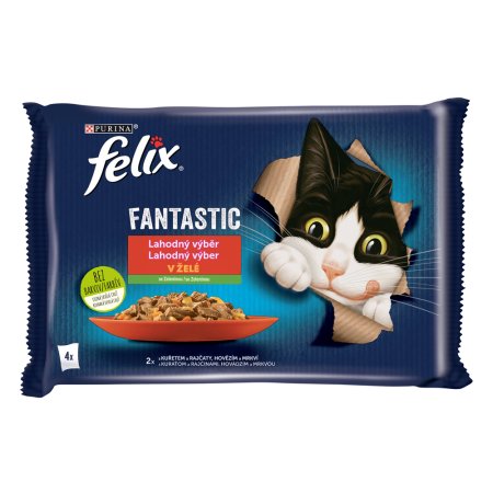 Felix Fantastic Multipack kura a paradajka / hovädzie a mrkva 4 x 85 g