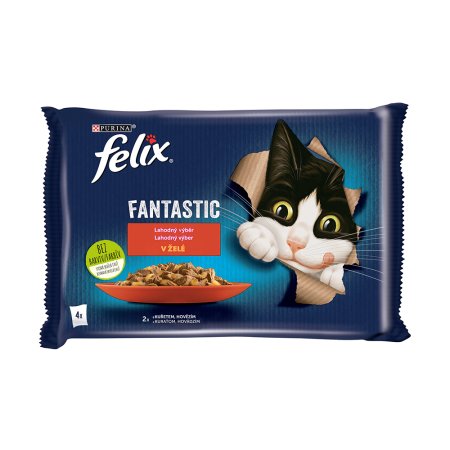 Felix Fantastic Multipack kura a paradajka / hovädzie a mrkva 4 x 85 g