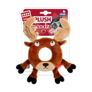 Hračka pes GiGwi Plush Friendz sob s gumovým krúžkom