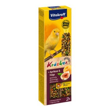 Vitakraft Bird Kräcker kanár Marhuľa + Fig tyč 2ks