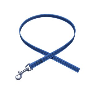 PROFIZOO Vodítko pochúťka pogumované strieborná karabína (15 mm x 80 cm) modrá
