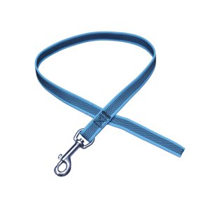 PROFIZOO Vodítko pochúťka pogumované strieborná karabína (20 mm x 80 cm) modrá