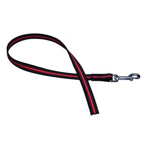 PROFIZOO Vodítko pohladka pogumované strieborná karabína SPECIAL (20 mm x 80 cm) oranžová