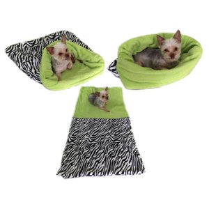 Marysa pelech 3v1 pre psov, zebra/zelený, veľkosť XL