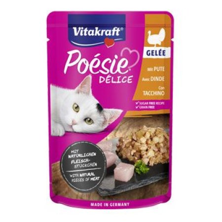 Vitakraft Cat Poézia Délice Gelee vrecko morčacie 85g