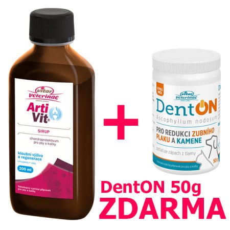VITAR Veterinae Artivit Sirup 200 ml + DentON 50 g