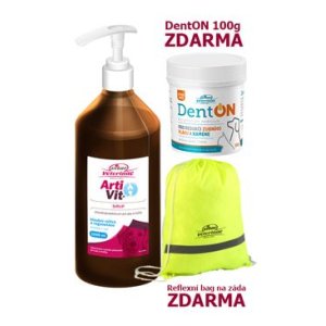 VITAR Veterinae Artivit Sirup 1000 ml + DentOn 100 g + reflexný bag