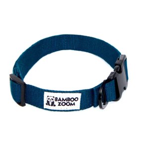 Bamboo Zoom Obojek pre psov modrý S