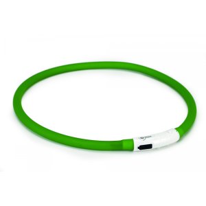 Beeztees Obojok Dogini silikónový s USB pripojením zelený 70x1cm