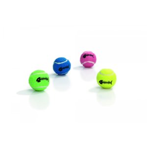 Beeztees Míček s rolničkou a potlačou pre mačky 4cm