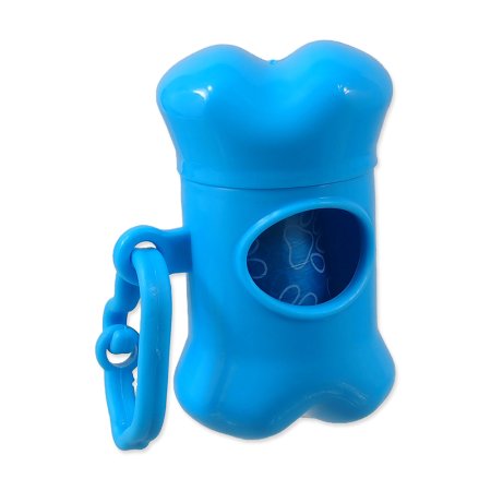 Zásobník DOG FANTASY modrý s 1 rolkou sáčkov