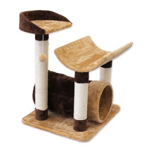 Odpočívadlo MAGIC CAT Fiona svetlo hnedé / tmavo hnedé