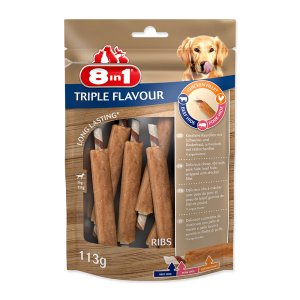 Rebierko žuvacia 8in1 Triple Flavour 6ks