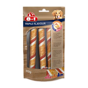 Rolka 8in1 žuvacia Triple Flavour 3 ks