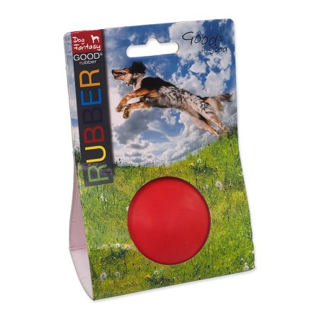 Hračka DOG FANTASY lopta gumová hádzacia červená 6 cm