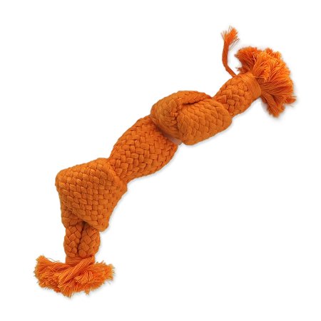 Uzol DOG FANTASY oranžový pískací 2 knôty 22 cm