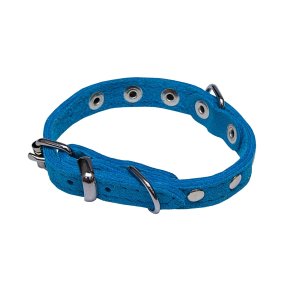 PROFIZOO Obojok SUNNY zdobený nitmi (10mm x 26cm; O 10mm x 18-23cm) modrá