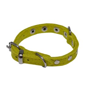 PROFIZOO Obojok SUNNY zdobený nitmi (10mm x 26cm; O 10mm x 18-23cm) žltá