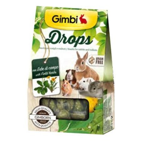 Gimbi Drops pre hlodavce s poľnými bylinkami 50g