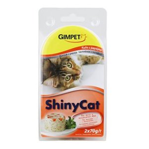 Gimpet mačka konz. Shiny Cat kura+papája 2x70g