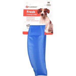 Flamingo Chladiaci obojok pre psov modrý M 28-36cm