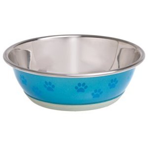 Flamingo Miska nerez Pes SELECTA modrá s labkami 13cm 350ml