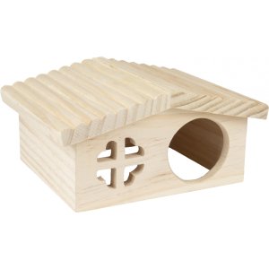Flamingo Domček pre hlodavce STALLY drevený 19,5x17x9,5cm