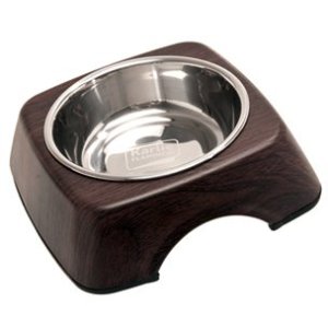 Flamingo Miska nerez v drevenom stojane 160ml, wenge