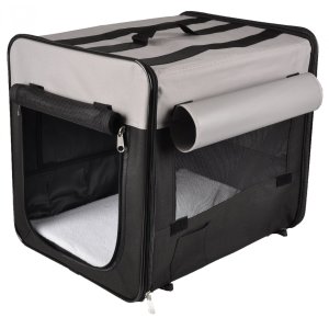 Flamingo Prepravka pre psov Smart Top Plus čierno-šedá 46x36x41cm
