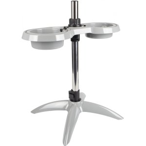 Flamingo Stojan na misky pre psa SUVI sivý 600ml a 800ml