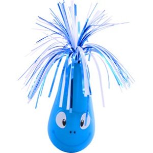 Flamingo Interaktívna hračka pre mačky hojdacia Crazy Frog modrá 6,5 x 20cm