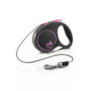 Vodítko Flexi Black Design XS lanko 3m/8kg ružová