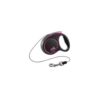 Vodítko Flexi Black Design XS lanko 3m/8kg ružová