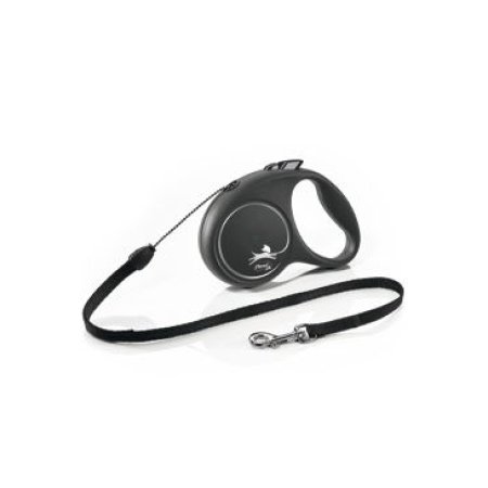 Vodítko Flexi Black Design S lanko 5m/12kg čierna