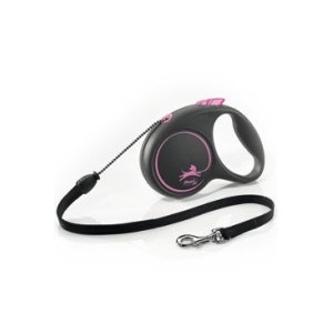Vodítko Flexi Black Design M lanko 5m/20kg ružová