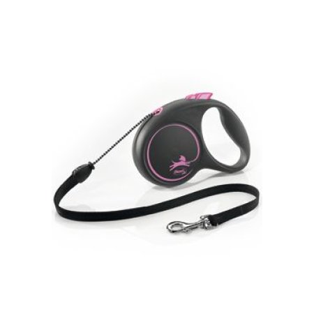 Vodítko Flexi Black Design M lanko 5m/20kg ružová
