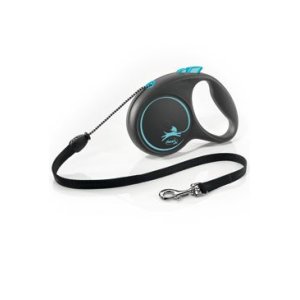 Vodítko Flexi Black Design M lanko 5m/20kg modrá