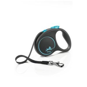 Vodítko Flexi Black Design S opasok 5m/15kg modrá