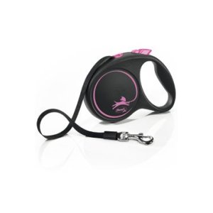 Vodítko Flexi Black Design M opasok 5m/25kg ružová