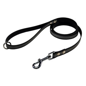 PROFIZOO Vodítko Polytrácia reflexná (15mm x 150 cm) čierna